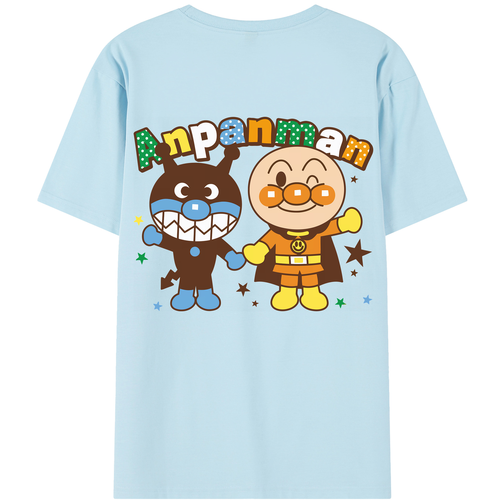 （画像用） アンパンマン Anpanman 綿100％半袖Tシャツ（背面プリント）